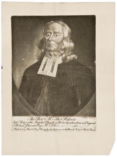 Appraisal: OKEY Samuel engraver The Revd Mr Thos Hilcox late Pastor