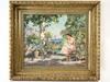 Appraisal: OOP - Depicts a lady seated doing needlepoint with the