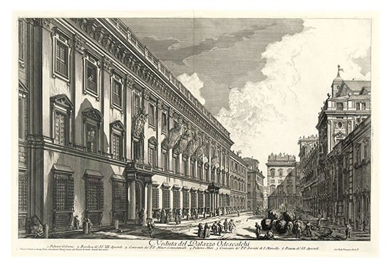 Appraisal: GIOVANNI B PIRANESI Three etchings from the Vedute di Roma