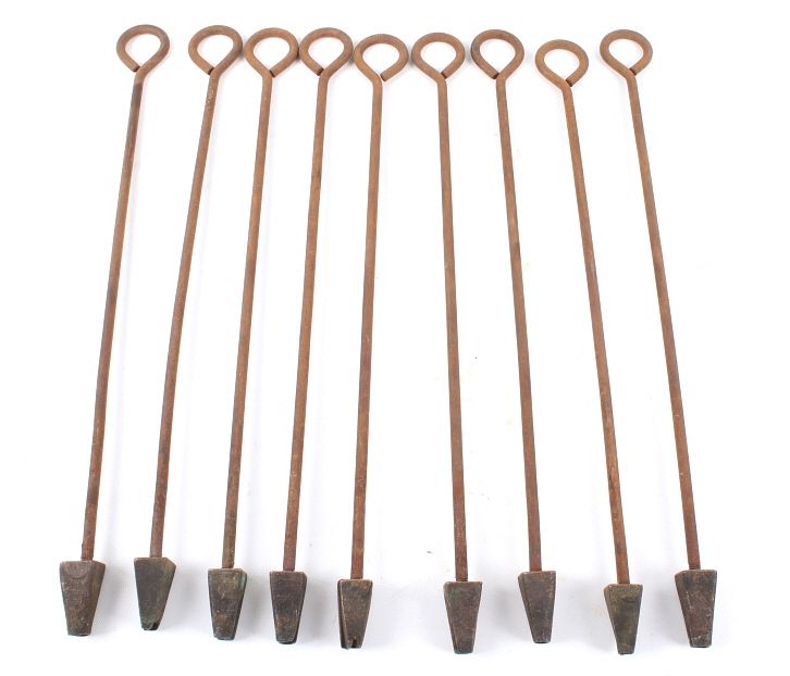 Appraisal: US Civil War c - Hoof Branding Iron Set Offered