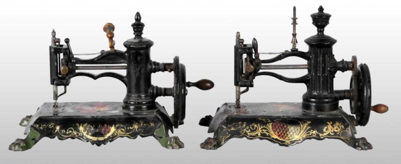 Appraisal: Lot of Cast Iron Sewing Machines Description Similar models with