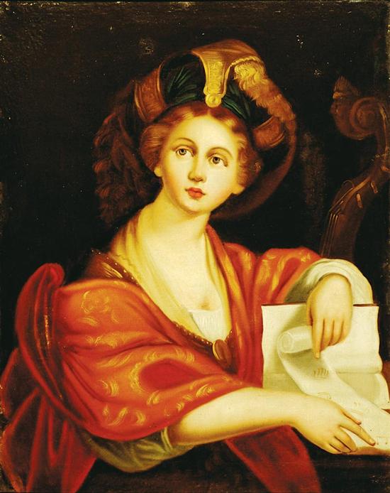 Appraisal: Continental school th century PORTRAIT OF WOMAN WITH TURBAN oil