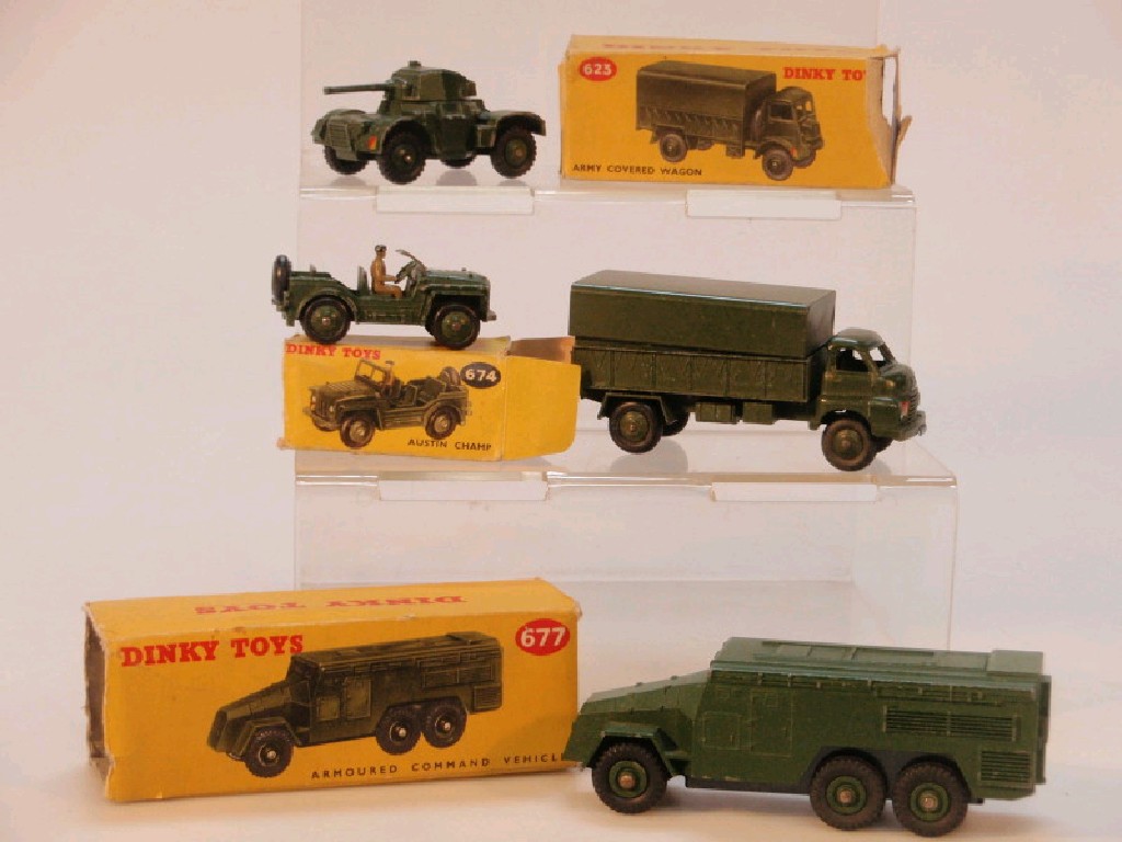 Appraisal: Dinky Toys military vehicles boxed boxed boxed unboxed