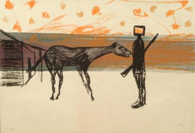 Appraisal: SIDNEY NOLAN Kelly III screen print signed in pencil inscribed