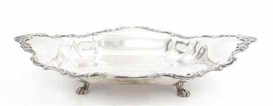 Appraisal: An Austrian Silver Center Bowl of rectangular form with shaped