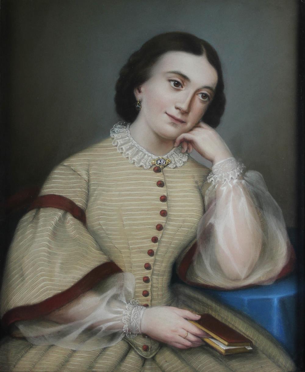 Appraisal: AMERICAN SCHOOL TH CENTURY PORTRAIT OF A YOUNG WOMAN Pastel