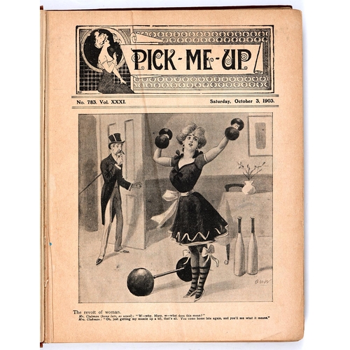 Appraisal: Edwardian periodical Pick-Me-Up bound volume October - March profusely illustrated