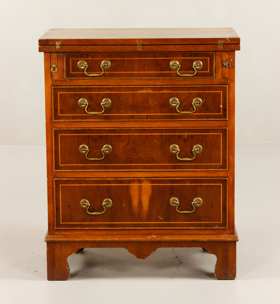 Appraisal: - th C English Chippendale Chest th century custom English