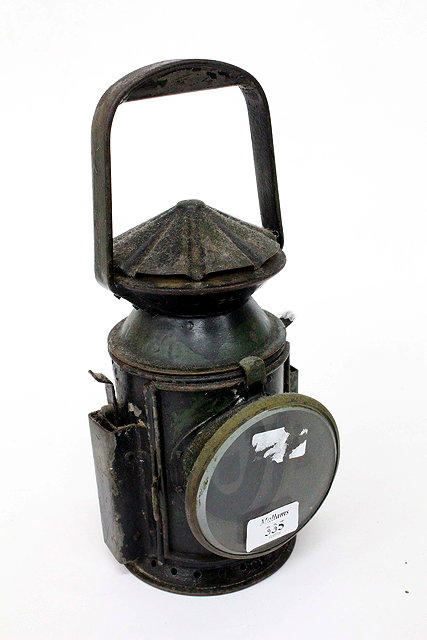 Appraisal: A BIRMINGHAM RAILWAY LANTERN a World War Two boxed field