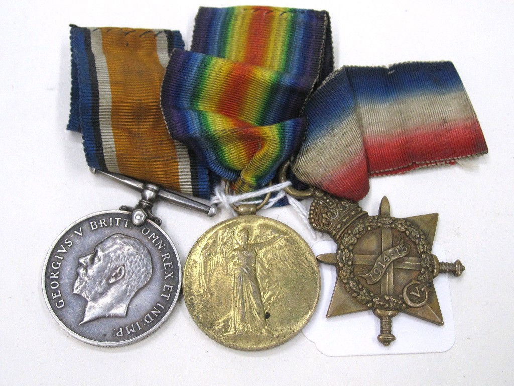 Appraisal: WWI group of medals and ' - ' star to