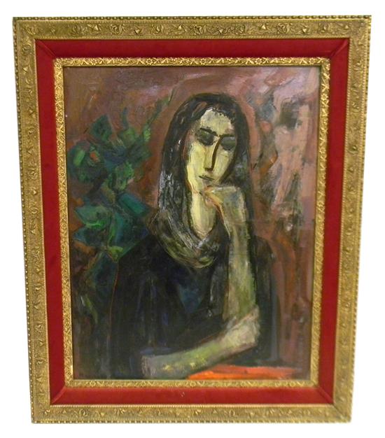 Appraisal: Marion Huse American - Black Madonna oil on canvas signed