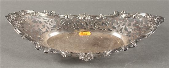 Appraisal: American reticulated sterling silver bread tray Shiebler Co New York