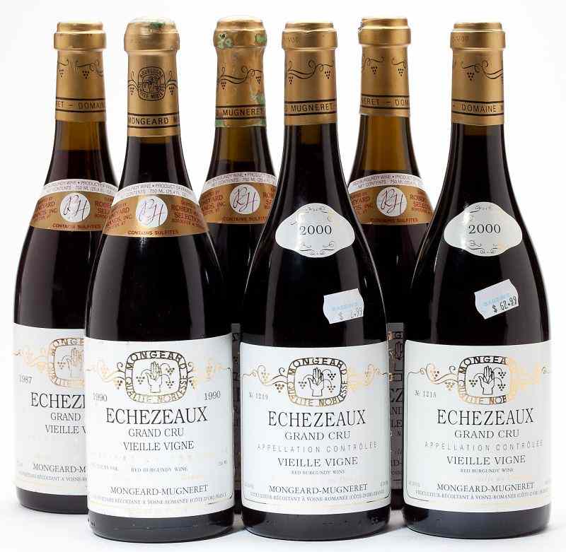 Appraisal: Echezeaux total bottlesVintage Mongeard-Mugneret Vieilles Vignes - cm ssos Vintage