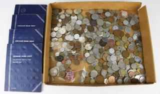 Appraisal: Lot Of Misc International Coins Europe China South America Hundreds