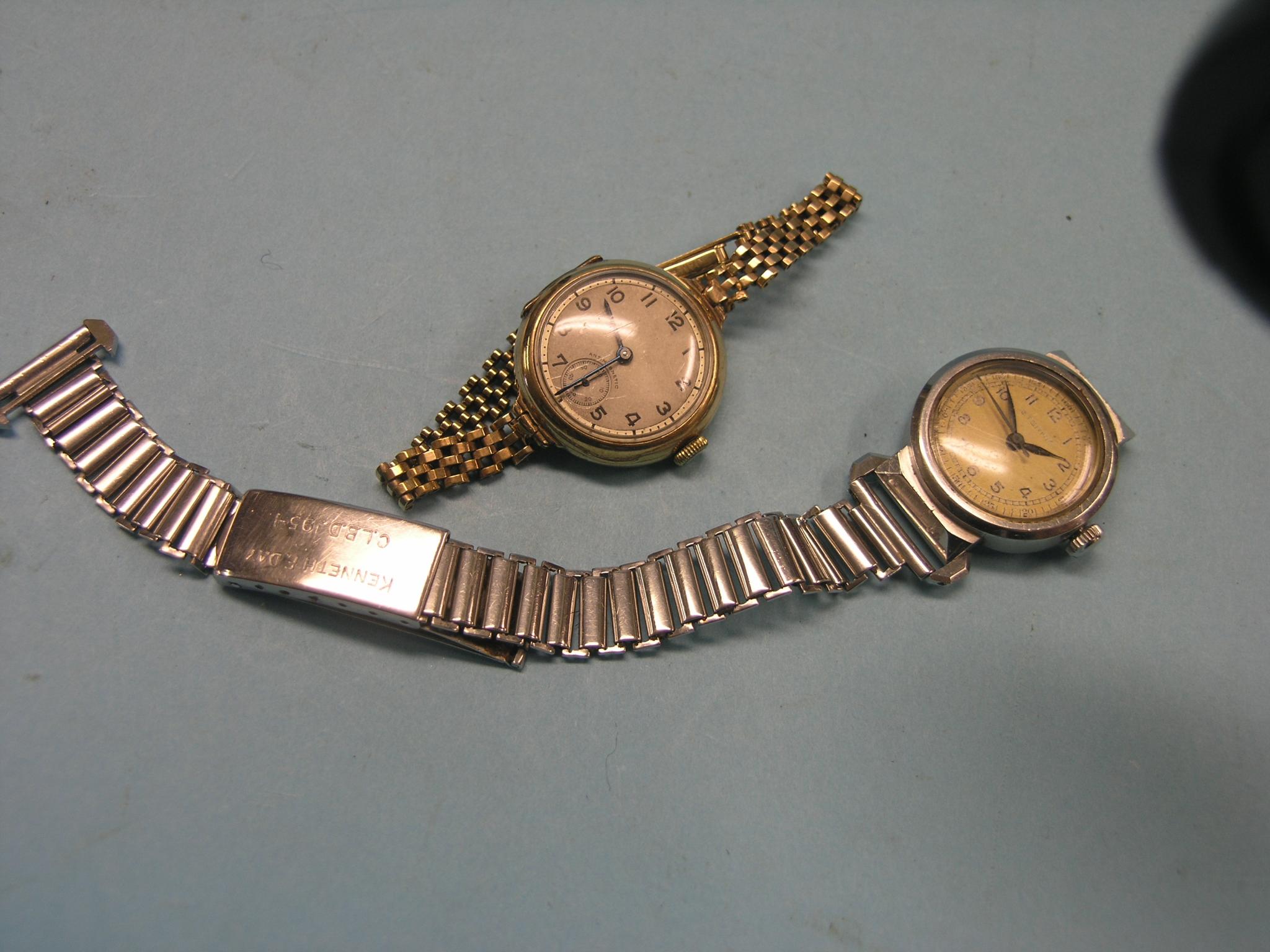 Appraisal: A lady's ct gold wristwatch with subsidiary seconds on ct