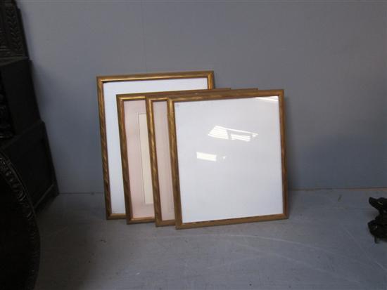 Appraisal: Four reverse cushion style watercolour frames all with backboards Three