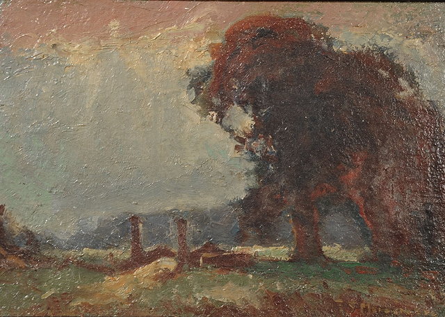 Appraisal: Fred Solway Merryman British th th Century Landscape of trees