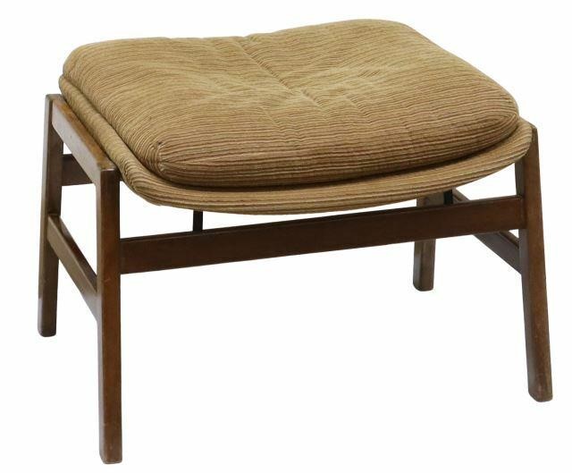 Appraisal: Italian mid-century modern ottoman c s curved upholstered seat over