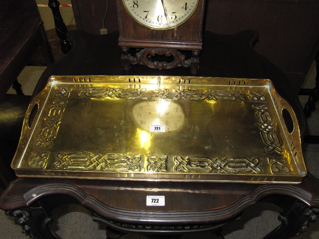 Appraisal: Brass serving tray with Celtic decoration