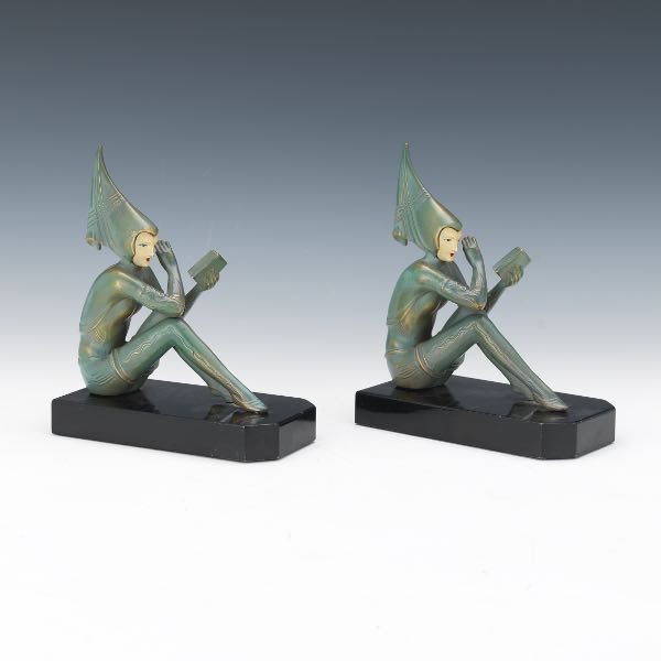 Appraisal: A PAIR OF J B HIRSCH GERDAGO PIXIE BOOKENDS -