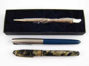 Appraisal: A Parker fountain pen with stainless steel cap another pen