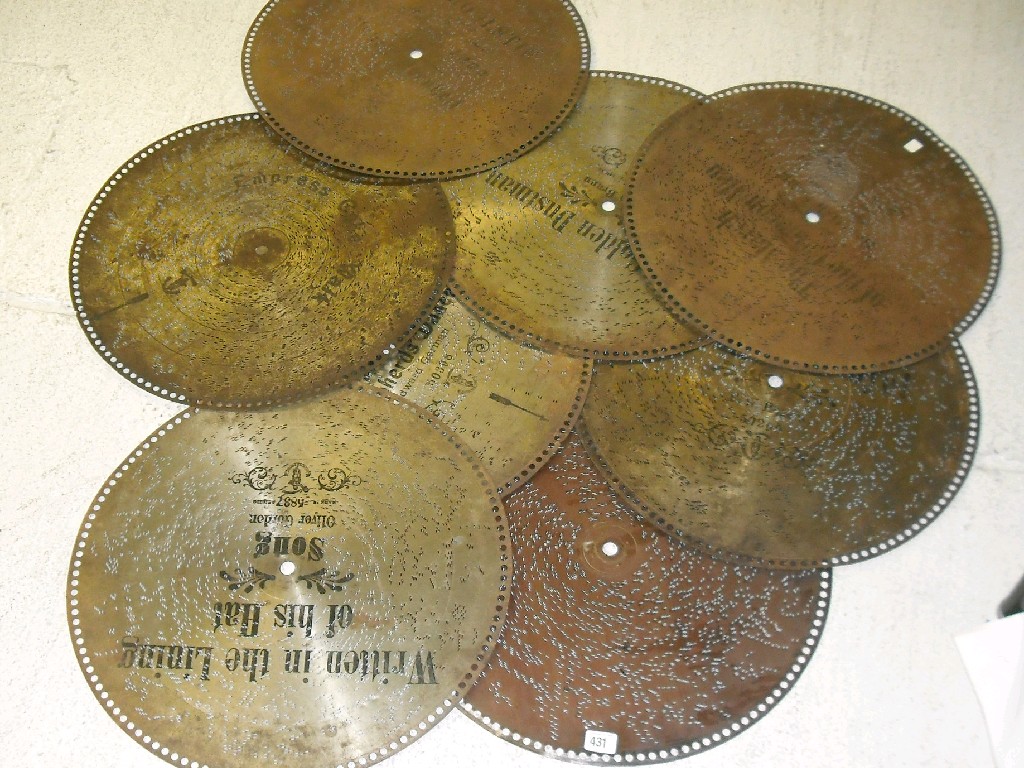 Appraisal: Six various rusty old polyphon discs