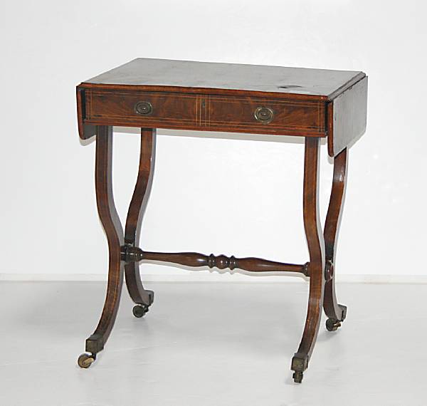 Appraisal: A Regency inlaid mahogany sofa table first quarter th century