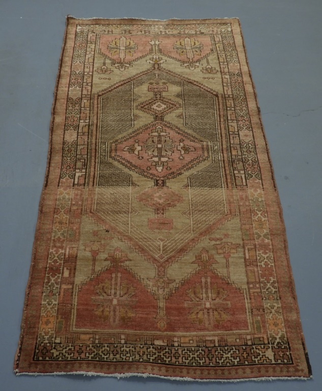 Appraisal: ORIENTAL PERSIAN SERABAND WOOL CARPET RUG RUNNER Persia th CenturyBeige