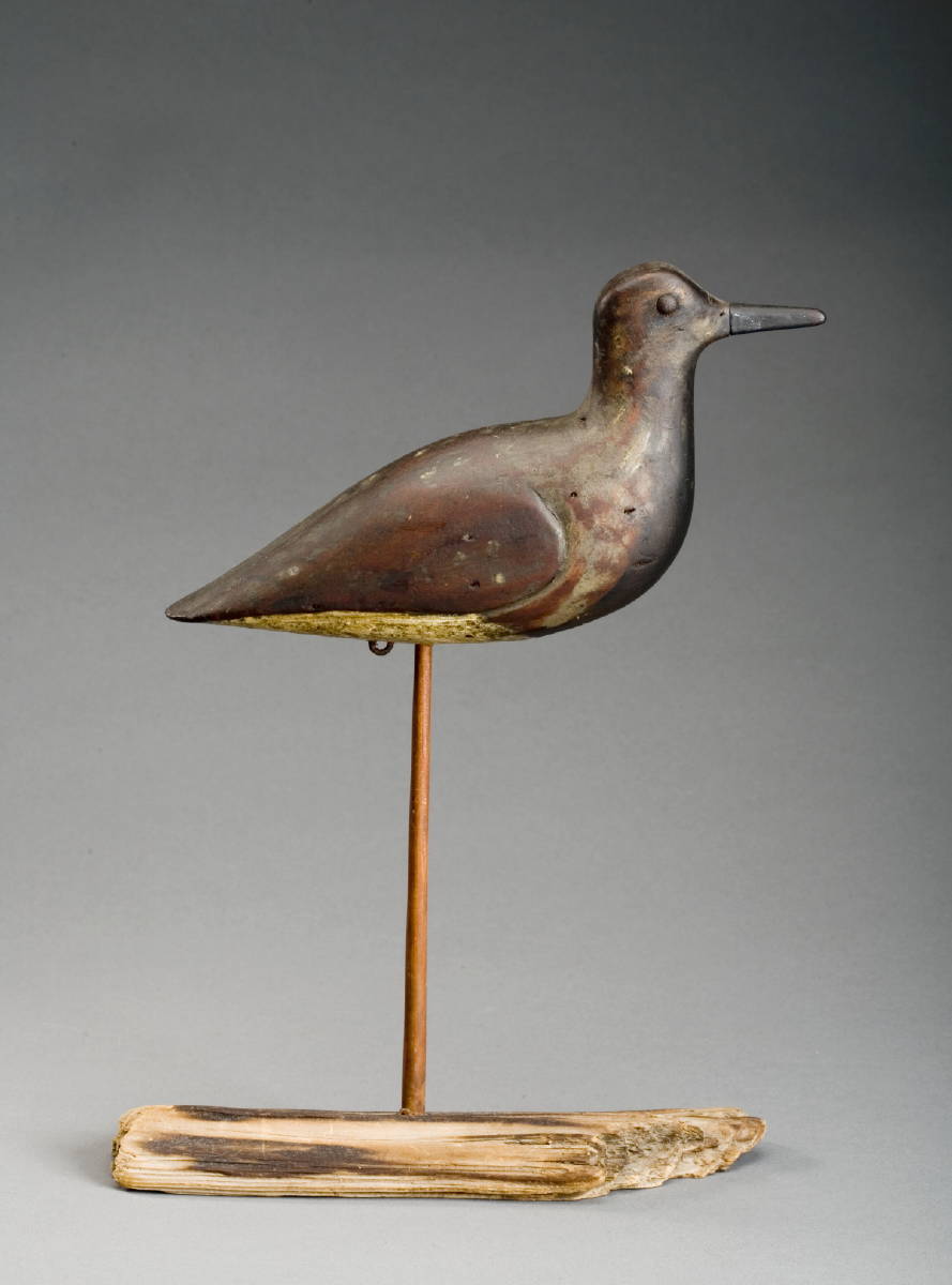 Appraisal: CARVED AND PAINTED PLOVER DECOY CIRCA Exhibiting tack eyes carved