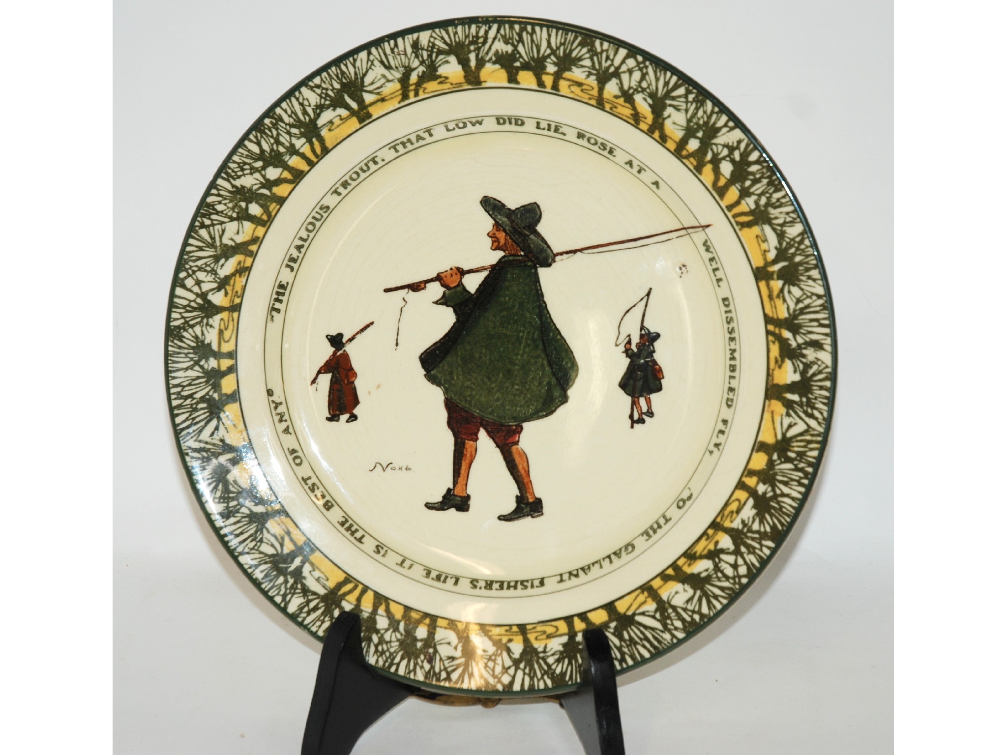 Appraisal: Royal Doulton IssacWalton Ware plate designed by Noke