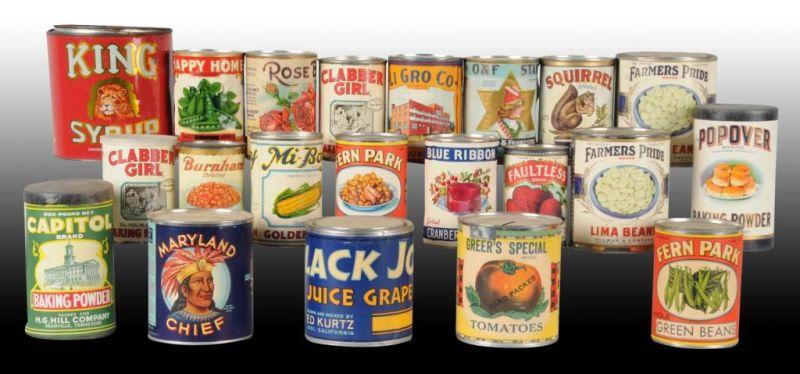 Appraisal: Approximately Assorted Product Display Tins Description Tins with paper labels