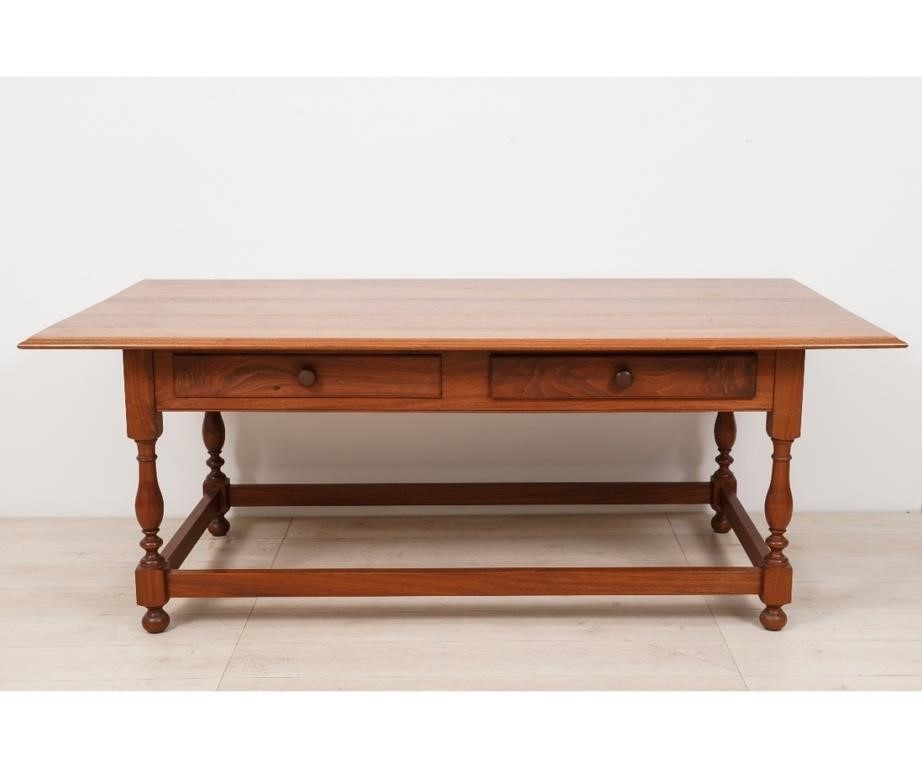 Appraisal: Kinlock Woodworking Ltd PA walnut tavern table with molded top