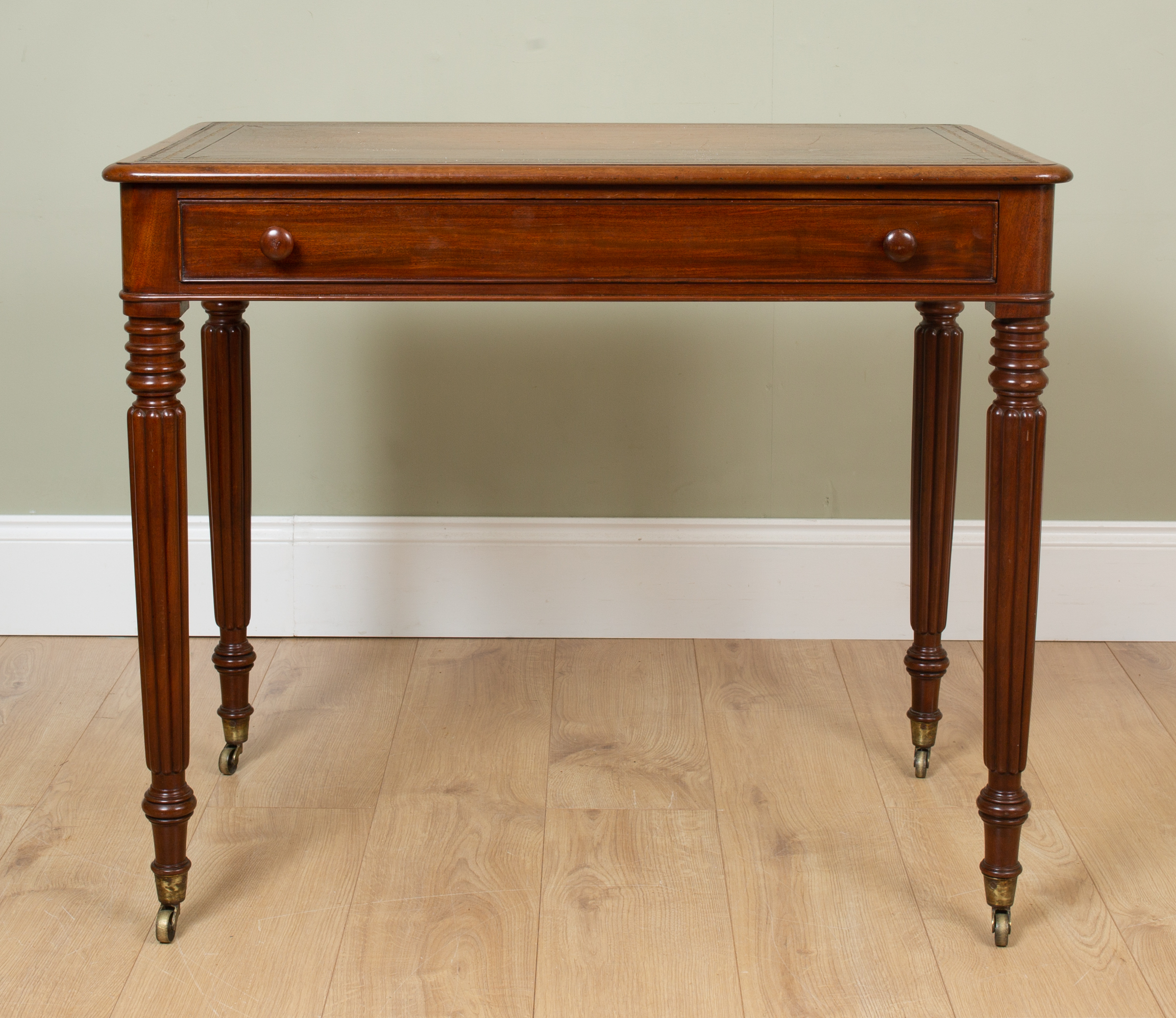 Appraisal: A William IV or early Victorian mahogany writing table with