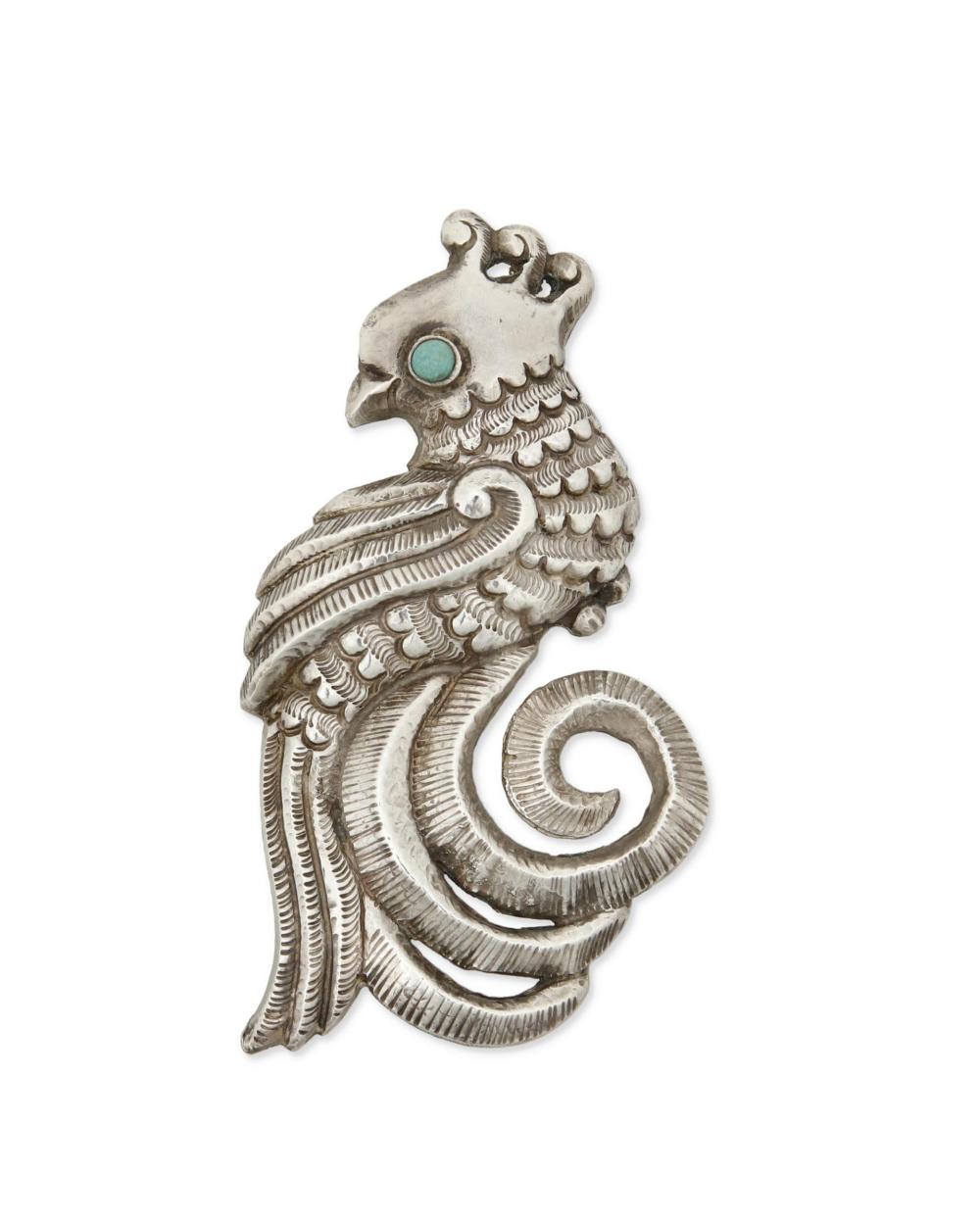 Appraisal: A Matl silver bird brooch Matilde Poulat c -d Circa