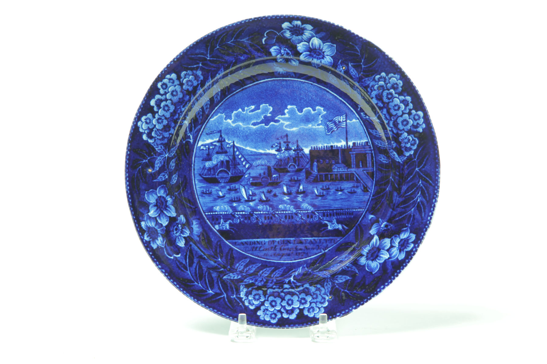 Appraisal: HISTORICAL BLUE STAFFORDSHIRE PLATE England nd quarter- th century Dark