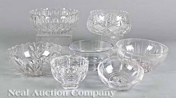 Appraisal: A Group of Antique and Vintage Crystal Bowls including an