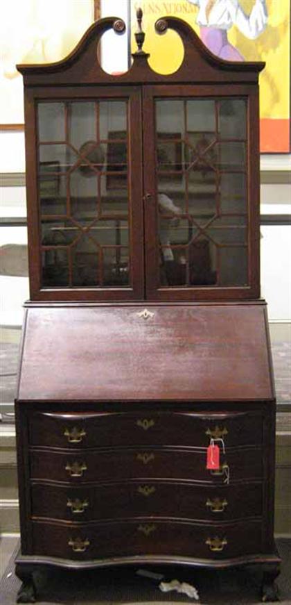 Appraisal: Mahogany Fall Front Secretary Bookcase With a fitted interior ending