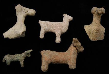 Appraisal: Group of Persian Terracotta Animal Figures Fragments