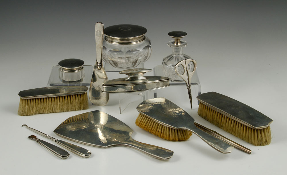 Appraisal: - American Arts and Crafts Sterling Boudoir Set William B