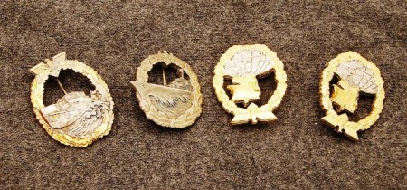 Appraisal: Lot consists of German Kriegsmarine Combat badges