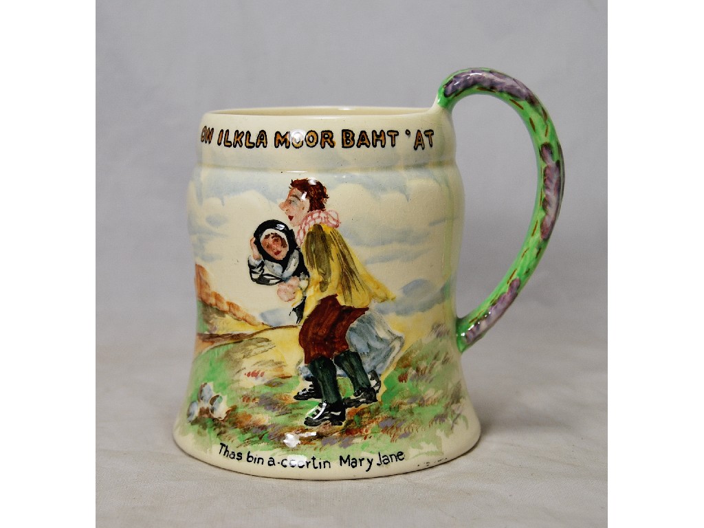 Appraisal: Crown Devon musical mug 'On Ilkla Moorbaht 'At' c