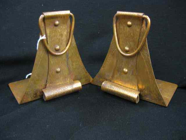 Appraisal: Pair of Arts Crafts Copper Bookends ''