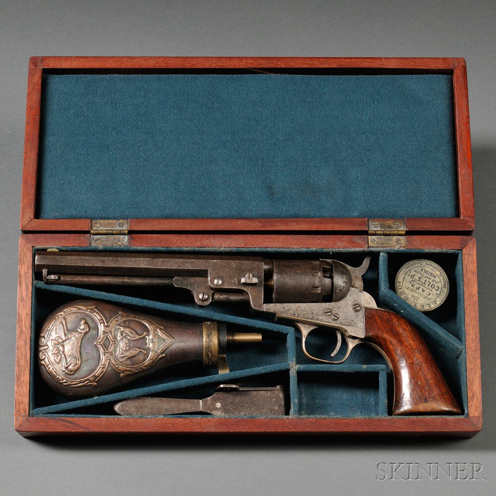 Appraisal: Cased Manhattan Arms Navy Revolver c - serial number all