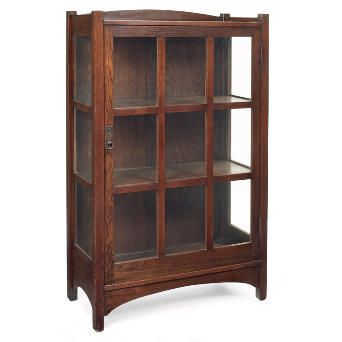 Appraisal: Nice L and JG Stickley china cabinet single door with