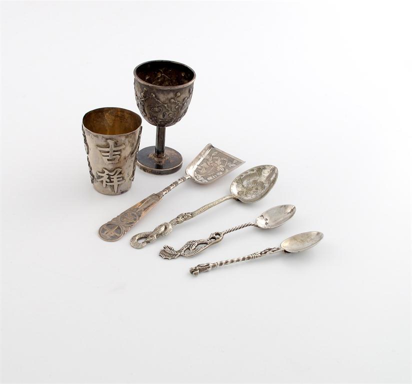 Appraisal: A mixed lot of Chinese silver