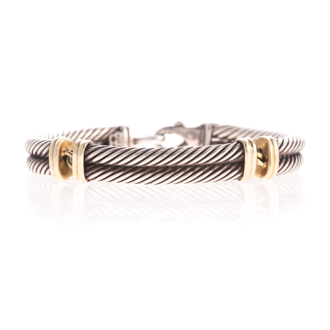 Appraisal: A Classic Gent's David Yurman Cable Bracelet Sterling silver with