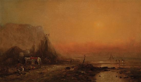 Appraisal: JAMES BRADE SWORD American - Luminist Sunset by the Shore