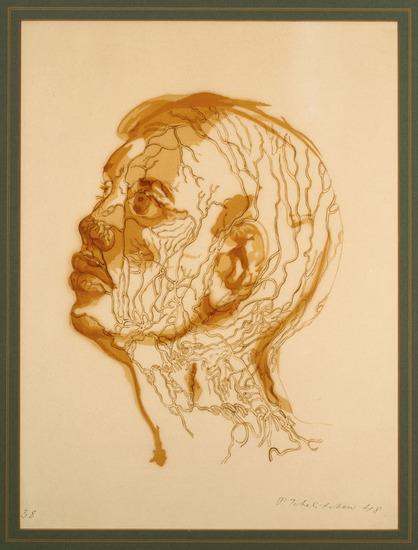 Appraisal: Pavel Tchelitchew - Male Head LithographSigned and dated P Tchelitchew