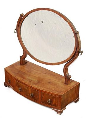 Appraisal: A mahogany dressing table mirror the oval bevelled plate to