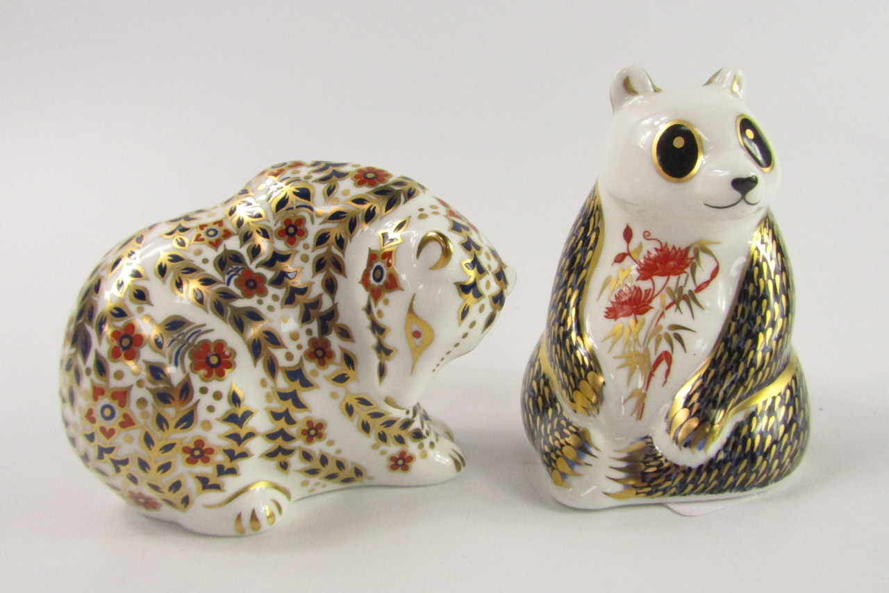 Appraisal: A Royal Crown Derby Imari paperweight modelled as the Rocky